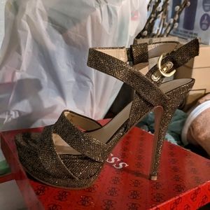 Guess rose gold heels